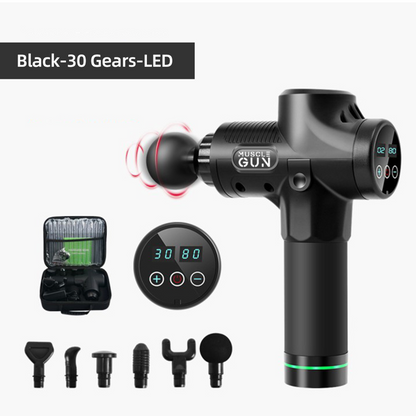Black Color Massage Gun with attachments